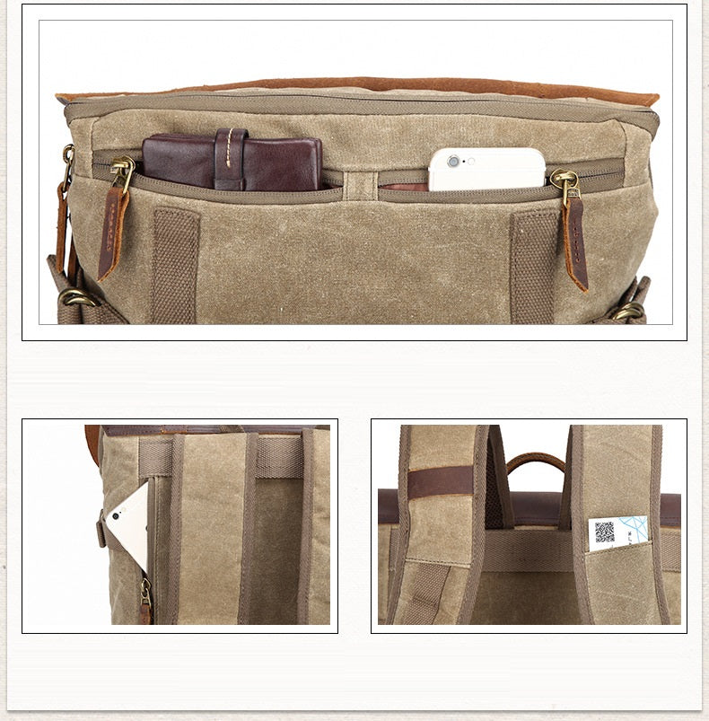 Tienda online de mochila de cuero y lona de alta calidad