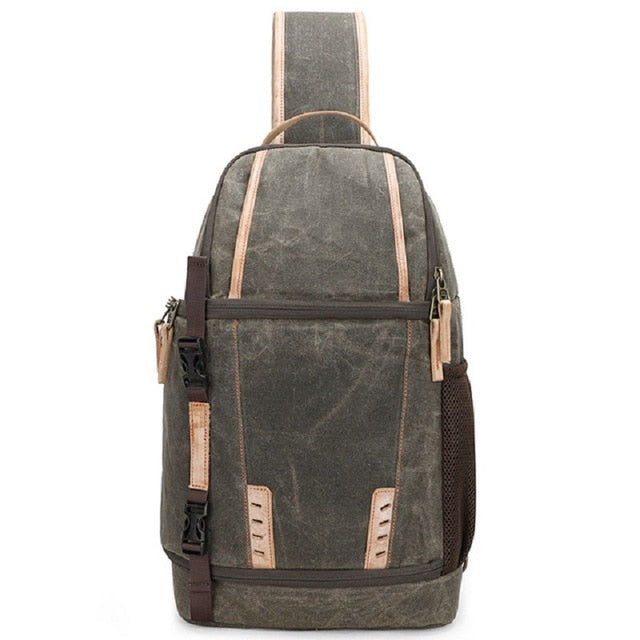 sac à bandoulière photo, d'une grande capacité pour transporter vos objectifs et votre valise de matériel photo, ainsi que des cartes mémoire et des batteries.